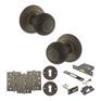 Old English Ripon Door Knob Pack - Lock Set additional 17
