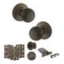 Old English Ripon Door Knob Pack - Lock Set additional 14