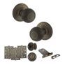 Old English Ripon Door Knob Pack - Lock Set additional 12