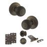 Old English Ripon Door Knob Pack - Lock Set additional 10
