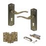 Old English Warwick Door Handle Pack - 3 Lever Lock Set additional 31