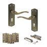 Old English Warwick Door Handle Pack - 3 Lever Lock Set additional 33