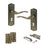 Old English Warwick Door Handle Pack - 3 Lever Lock Set additional 35