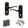 Old English Warwick Door Handle Pack - 3 Lever Lock Set additional 17