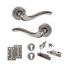 Old English Warwick Door Handle Pack - Euro Lock Set additional 30