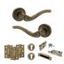 Old English Warwick Door Handle Pack - Euro Lock Set additional 32