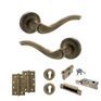 Old English Warwick Door Handle Pack - Euro Lock Set additional 35