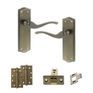 Old English Warwick Door Handle Pack - Latch Set additional 35