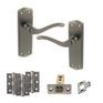 Old English Warwick Door Handle Pack - Latch Set additional 8