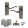 Old English Warwick Door Handle Pack - Latch Set additional 1