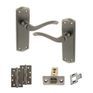 Old English Warwick Door Handle Pack - Latch Set additional 12