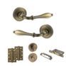 Old English Wrexham Door Handle Pack - Bathroom Set (Matt Antique Brass) additional 3