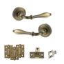 Old English Wrexham Door Handle Pack - Latch Set (Matt Antique Brass) additional 2