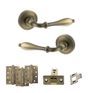 Old English Wrexham Door Handle Pack - Latch Set (Matt Antique Brass) additional 3