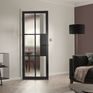 JB Kind Civic Black Painted Reeded Glazed Glass Internal Door additional 2