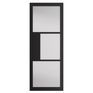 JB Kind Cosmo Laminate Black Clear Glazed Glass Internal Door additional 1