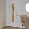 JB Kind Tigris White Slim Glazed Primed Internal Door additional 2