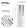 JB Kind Canterbury Clear Glazed White Primed Bi-fold Internal Door additional 4