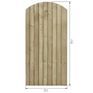 Rowlinson Garden Products - Featheredge Arch Top Wooden Gate additional 4