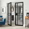 JB Kind City Art Deco-Style Clear Glazed Black Internal Door additional 3
