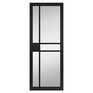 JB Kind City Art Deco-Style Clear Glazed Black Internal Door additional 1