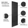 JB Kind Metro 5 Panel Urban Industrial Black Ladder-Style Internal Door additional 5