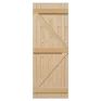 Mendes Unfinished Redwood Ledged &amp; Braced Shed Door additional 1