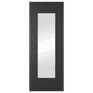 Mendes Black Prefinished Oak ISEO 1 Light Clear Glazed Internal Door additional 1