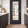 Mendes Black Prefinished Oak ISEO 1 Light Clear Glazed Internal FD30 Fire Door additional 2