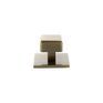 Millhouse Brass Eiffel Knurled Square Cabinet Knob Handle on Backplate additional 1