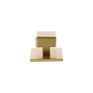 Millhouse Brass Eiffel Knurled Square Cabinet Knob Handle on Backplate additional 4