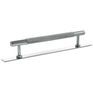 Millhouse Brass Eiffel Knurled T-Bar Cabinet Pull Handle on Backplate additional 1