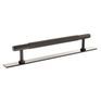 Millhouse Brass Eiffel Knurled T-Bar Cabinet Pull Handle on Backplate additional 7