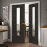 JB Kind Tigris Cinza Pre-Finished Dark Grey Glazed Internal Door additional 3