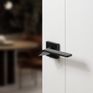 Oro &amp; Oro Frana Lever Door Handle on Square Rose (Matt Black) additional 2
