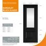 JB Kind Burghley Black Glazed Laminate Internal Door additional 4