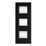 JB Kind Kedleston Black 3 Panel  Glazed Laminate Internal Door additional 1