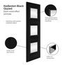 JB Kind Kedleston Black 3 Panel  Glazed Laminate Internal Door additional 3