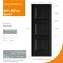 JB Kind Kedleston Black 3 Panel Laminate Internal Fire Door additional 4