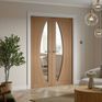 JB Sicily Finished Oak Clear Glazed Internal Door additional 3