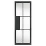 JB Kind Civic Urban Industrial Clear Glazed Black Internal Door additional 1