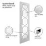 JB Kind 1 Light Quartz Geometric Pattern Glazed Internal Door additional 8