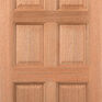 LPD Carolina 6 Panel Hardwood Dowelled Unglazed Front Door additional 1