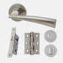 LPD Mars Polished Chrome / Satin Nickel Door Handle Pack  additional 2