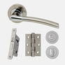 LPD Mercury Polished Chrome/Satin Nickel Door Handle Pack additional 2