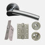 LPD Neptune Polished Chrome / Satin Chrome Door Handle Pack additional 3