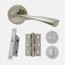 LPD Solar Polished Chrome / Satin Nickel Door Handle Pack additional 2