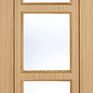 LPD Walnut Inlay Pre-Finished Oak 3 Light Glazed Internal Door additional 1