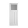 White Primed Shaker / Edwardian-Style 4 Panel Glazed Internal Door additional 1