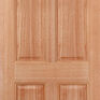 LPD Colonial 4 Panel Unfinished Hardwood Front Door (M&T) additional 1